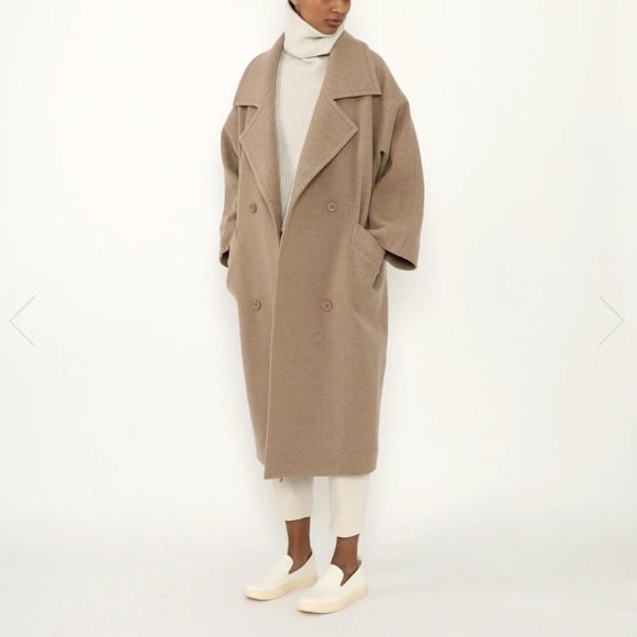 7115 by Szeki NWT OVERSIZED WOOL COAT - FW21 - DESERT SAND - Picture 2 of 5